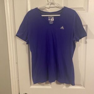 Adidas Ultimate Tee XL Purple V-Neck Climalite Performance Shirt
